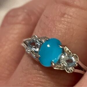 Genuine Sleeping Beauty Toulouse Fine 925 Silver